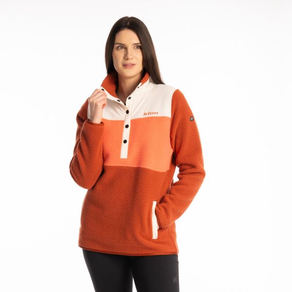 Geci/Hanorace Casual Klim Jacheta Fleece Pullover High Pile Mountain Picante/Emberglow 25