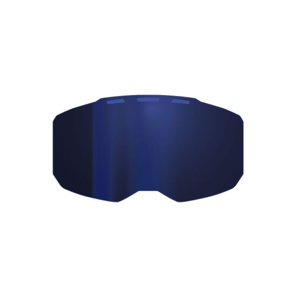  Klim Edge Snowmobil Goggles Lens Dark Smoke Blue Mirror