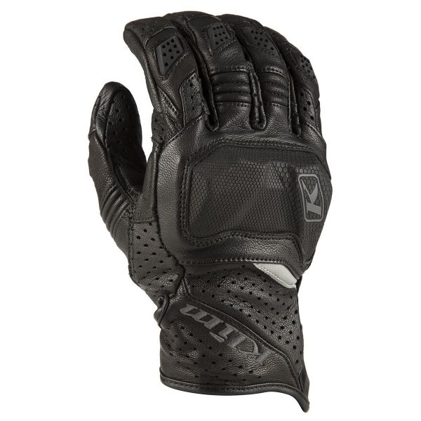  Klim Badlands Aero Pro Short Touring Leather Gloves Black