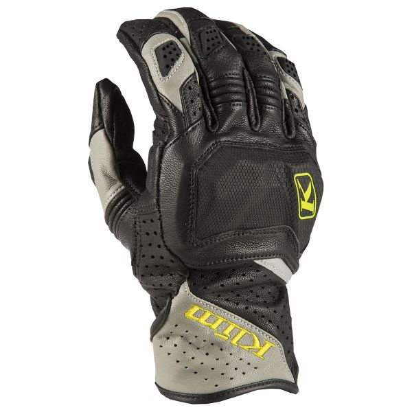 Gloves Touring Klim Badlands Aero Pro Short Touring Leather Gloves Gray
