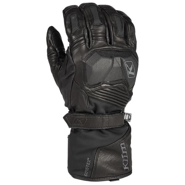  Klim Badlands GTX Long Touring Insulated Leather Gloves Black
