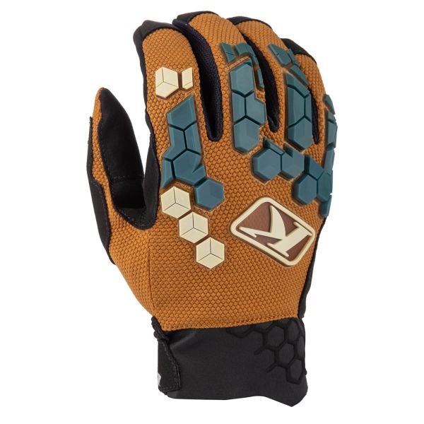 Manusi MX-Enduro Klim Manusi Moto MX/Enduro Dakar Golden Brown/Petrol 25