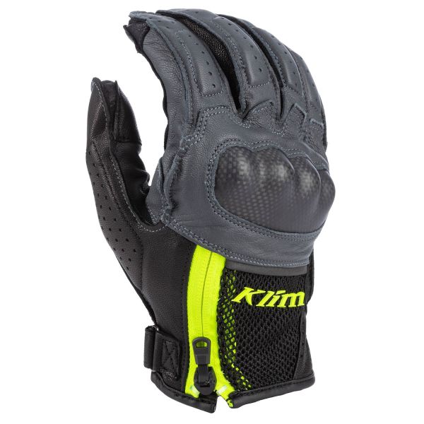 Manusi Moto Touring Klim Manusi Moto Piele Induction Asphalt/Hi-Vis