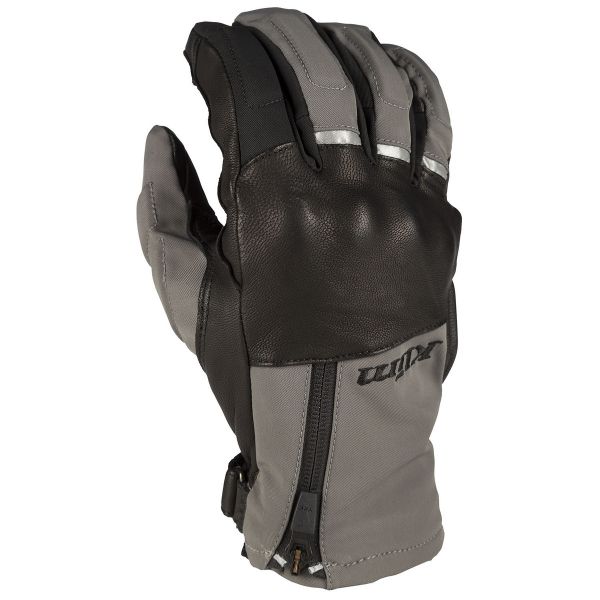  Klim Vanguard GTX Short Leather Touring Gloves Gray 2021