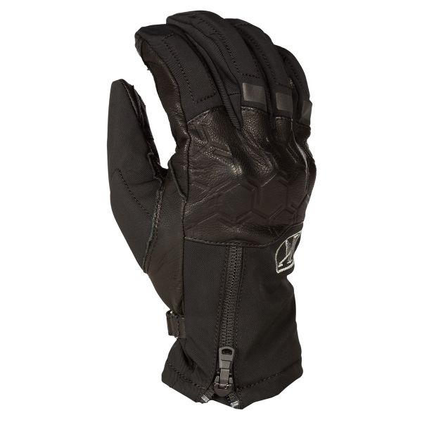 Gloves Touring Klim Leather/Textile Moto Gloves Vanguard GTX Short Glove Stealth Black