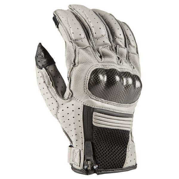  Klim Induction Touring Leather Gloves Short Gray
