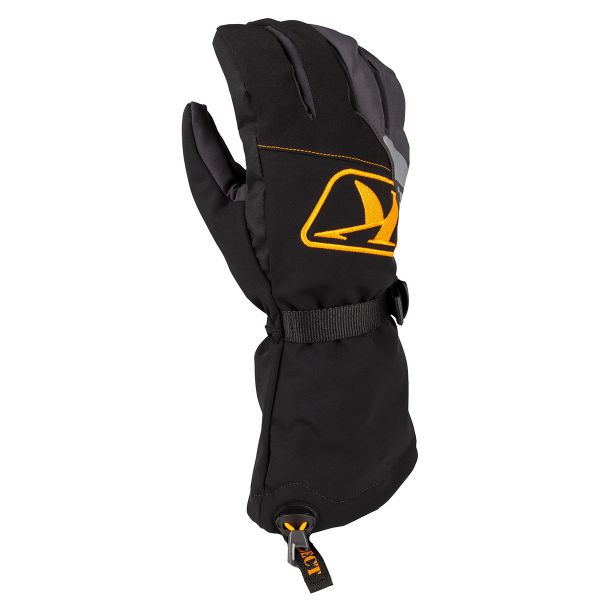  Klim Snowmobil Gloves Insulated  Klimate Gauntlet Strike Orange