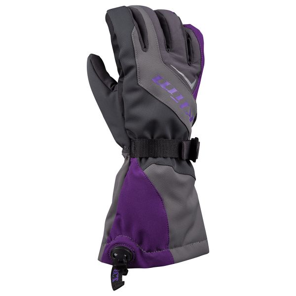  Klim Snowmobil Gloves Insulated Women Ember Gauntlet Deep Purple