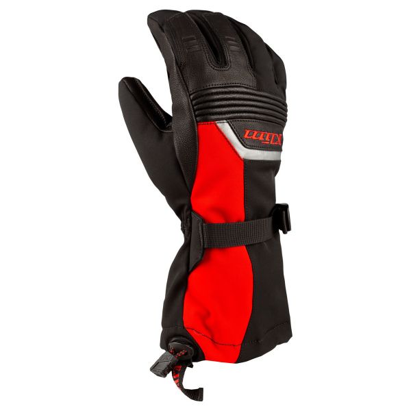  Klim Snowmobil Gloves Insulated Fusion High Risk Red/Black