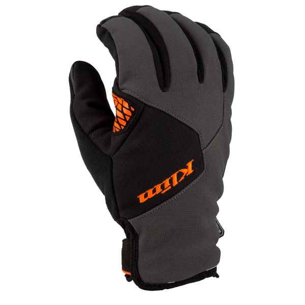  Klim Snowmobil Gloves Insulated Inversion Insulated Asphalt/Strike Orange