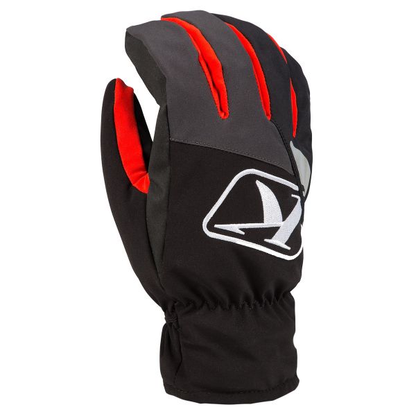  Klim Snowmobil Gloves Insulated Klimate Short Red