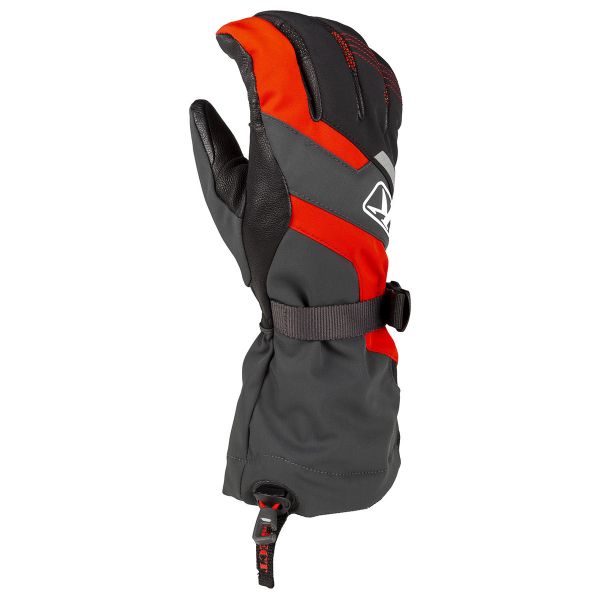  Klim Snowmobil Gloves Insulated Powerxross Gauntlet High Risk Red