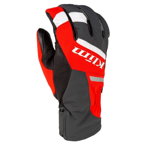  Klim Snowmobil Gloves Insulated Powerxross High Risk Red
