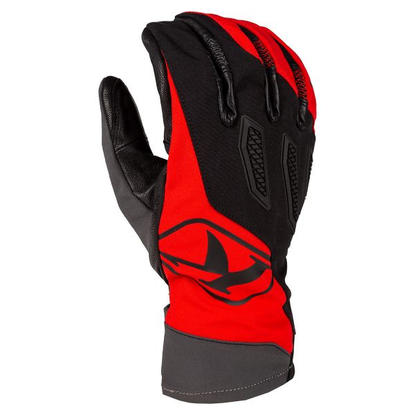  Klim Snowmobil Gloves Non-Insulated Spool High Risk Red