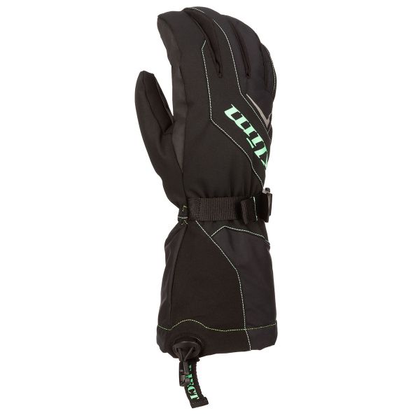 Gloves Klim Snow Ember Gauntlet Insulated Lady Glove Black/Wintermint 24