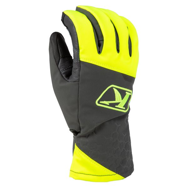 Gloves Klim Insulated Powerxross Snowmobil Glove Asphalt/Hi-Vis