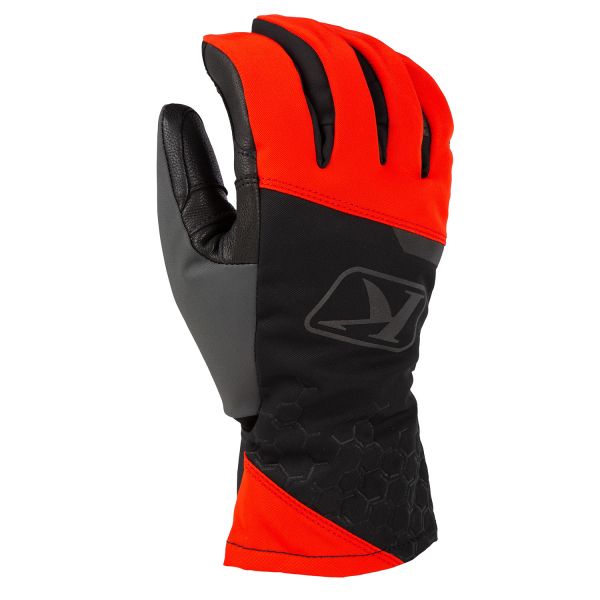  Klim Insulated Powerxross Snowmobil Glove Black/Fiery Red
