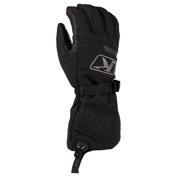  Klim Manusi Snowmobil Insulated Powerxross Gauntlet  Black/Castlerock