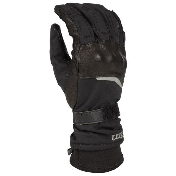 Gloves Touring Klim Vanguard GTX Long Textile/Leather Touring Insulated Gloves Black
