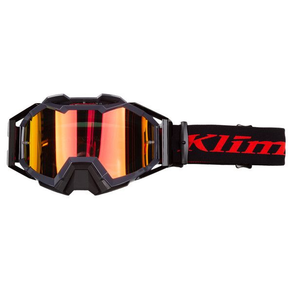 Goggles MX-Enduro Klim Viper Pro Off-Road Goggle Slash Redrock Smoke Red Mirror Lens