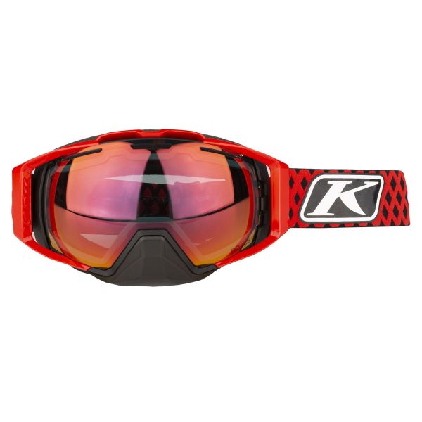 Ochelari Snowmobil Klim Ochelari Snowmobil Oculus Diamond Fade High Risk Red Smoke Red Mirror and Clear