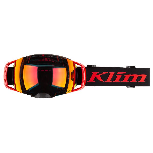 Ochelari Snowmobil Klim Ochelari Snowmobil Aeon Tech Fiery Red Smoke Red Mirror 24