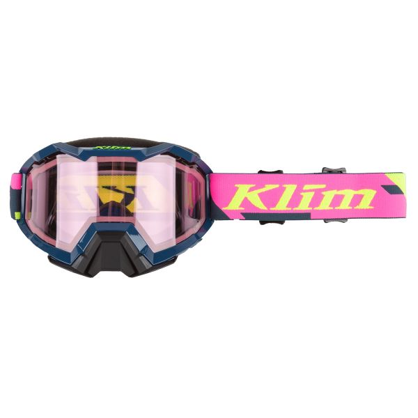 Klim Snowmobil Goggle Viper Snow Raid Petrol Lt Pink Tint