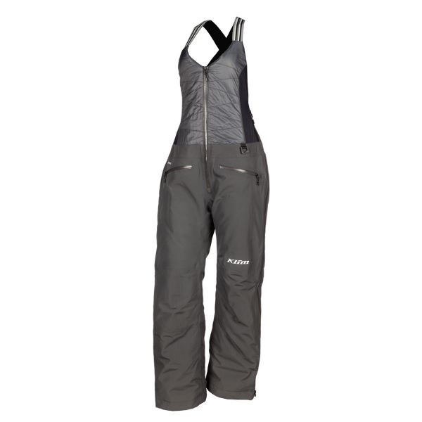 Women's Bibs Klim Snowmobil Insulated Lady Pants Allure Bib Asphalt