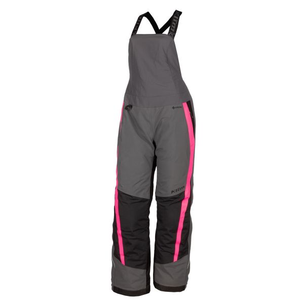  Klim Pantaloni Dama Snowmobil Insulated Strata Bib Asphalt - Knockout Pink