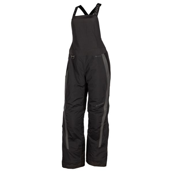 Women's Bibs Klim Snowmobil Insulated Lady Pants Strata Bib Black - Asphalt