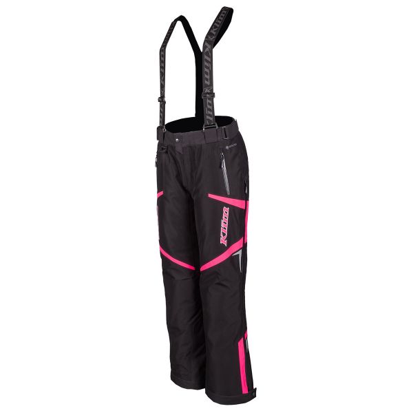 Women's Bibs Klim Snowmobil Insulated Lady Pants Spark Knockout Pink