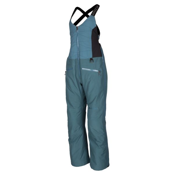  Klim Snowmobil Insulated Lady  Allure Bib Short Petrol