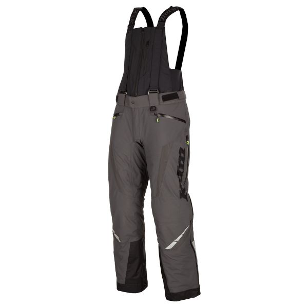  Klim Snowmobil Insulated Keweenaw Bib Asphalt/Hi-Vis 24