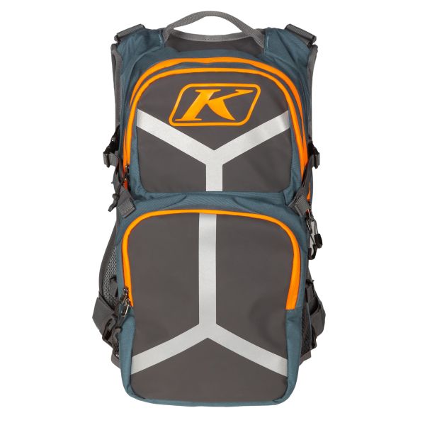 Adventure Back Packs Klim Arsenal 15 Backpack Petrol - Strike Orange