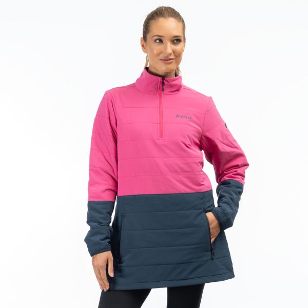 Casual jackets Klim Soteria Insulated Lady Pullover Punch Pink/Dress Blues 24