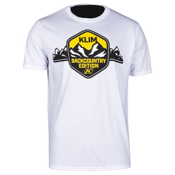 Casual T-shirts/Shirts Klim Backcountry Edition SS T White/Yellow