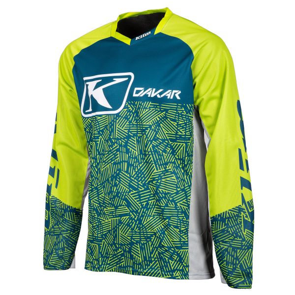  Klim Dakar Lime Blue Jersey