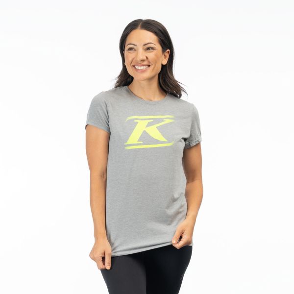  Klim Tricou Drift Tri-blend Heathered Gray/Hi-Vis 24