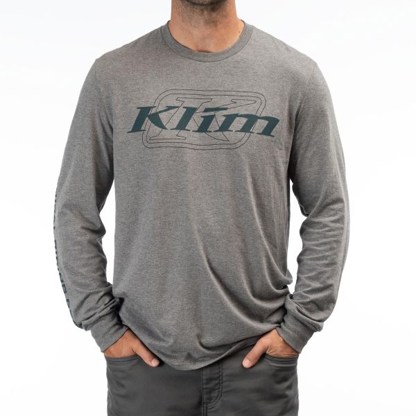 Casual T-shirts/Shirts Klim K Corp LS Tee Gray Frost/Dark Sea 24