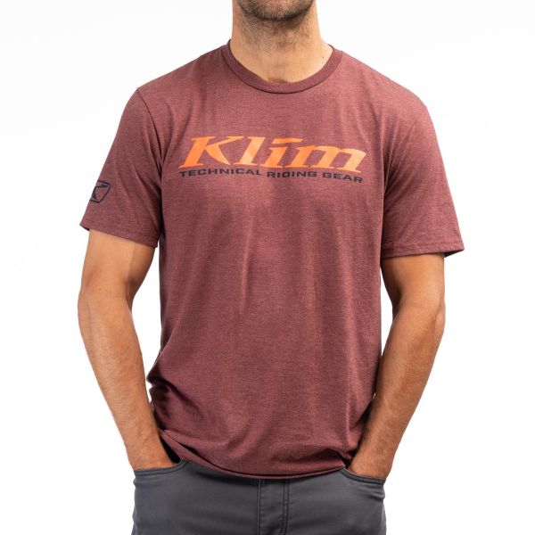 Casual T-shirts/Shirts Klim K Corp SS Tee Maroon Frost/Red Orange 24