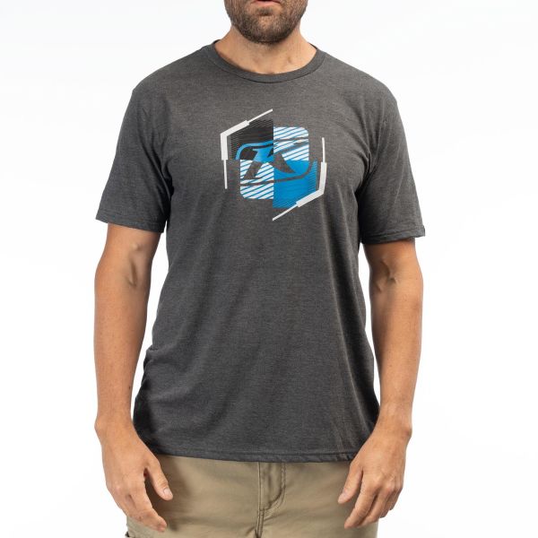 Casual T-shirts/Shirts Klim K Shield Crest Tri-blend Tee Heathered Charcoal/Imperial Blue 24