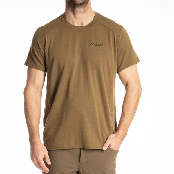 Tricouri/Camasi Casual Klim Tricou Mesa Falls Wool Dark Olive 25