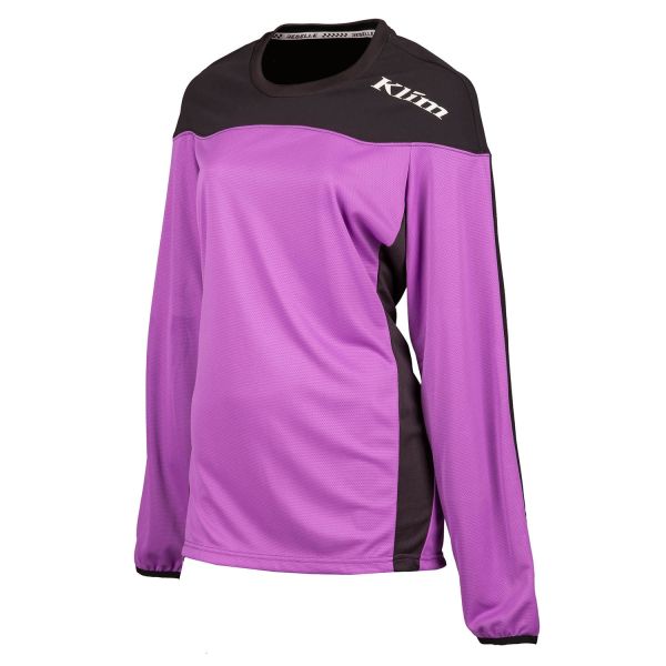 Tricouri MX-Enduro Klim Tricou Moto MX/Enduro Dama Rebelle Dewberry/Black 25