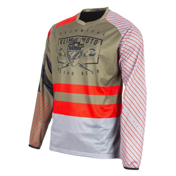 Tricouri MX-Enduro Klim Tricou Moto MX/Enduro Petrol Octane Winter Moss/Redrock 24