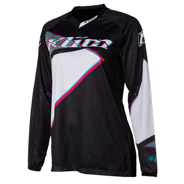 Tricouri MX-Enduro Klim Tricou Enduro Dama XC Lite  Shattered Black