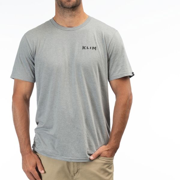 Casual T-shirts/Shirts Klim Pinned Tri-blend Tee Heathered Gray/Golden Brown 24