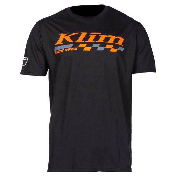 Casual T-shirts/Shirts Klim Race Spec SS Tee Black/Strike Orange 24