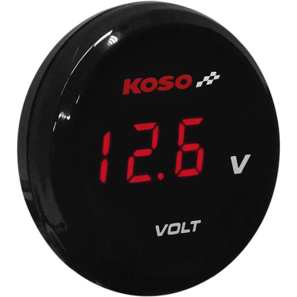 Electrical Accessories for Handlebar Koso North America Volt Meter Red Ba067R00