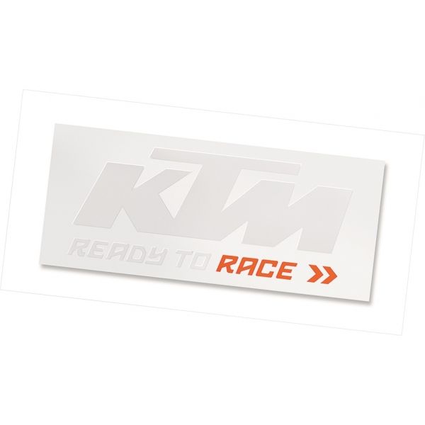 KTM Accesorii-Lifestyle KTM Logo Sticker White/Orange