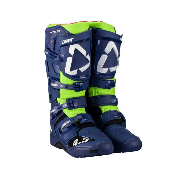 Cizme MX-Enduro Leatt Cizme Moto MX/Enduro 4.5 Flexlock Blue/Green 24